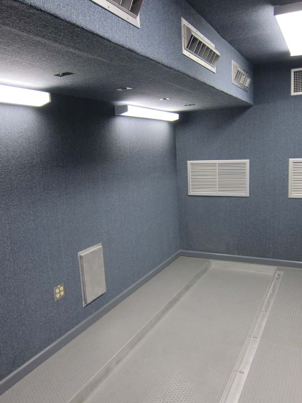A mobile shelter’s interior with proper ventilation