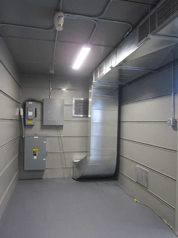 A container’s ventilation and electricity systems