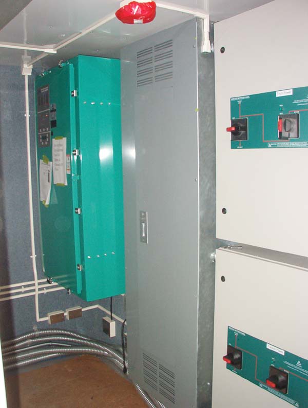A green circuit control panel